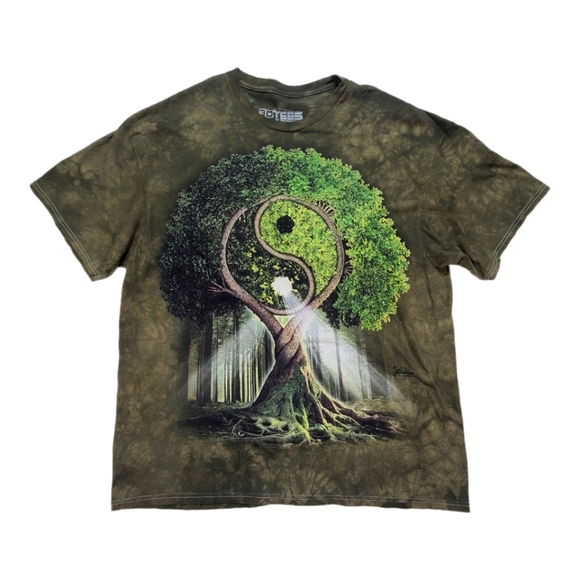 The Mountain Other - The Mountain Ying Yang Tree Graphic Tee Shirt